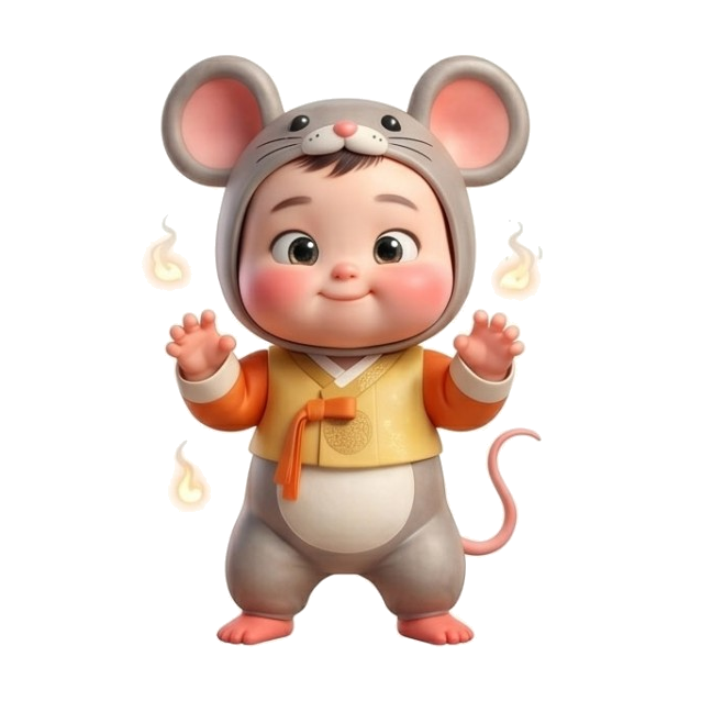 Zodiac character — Mouse with Dong-i